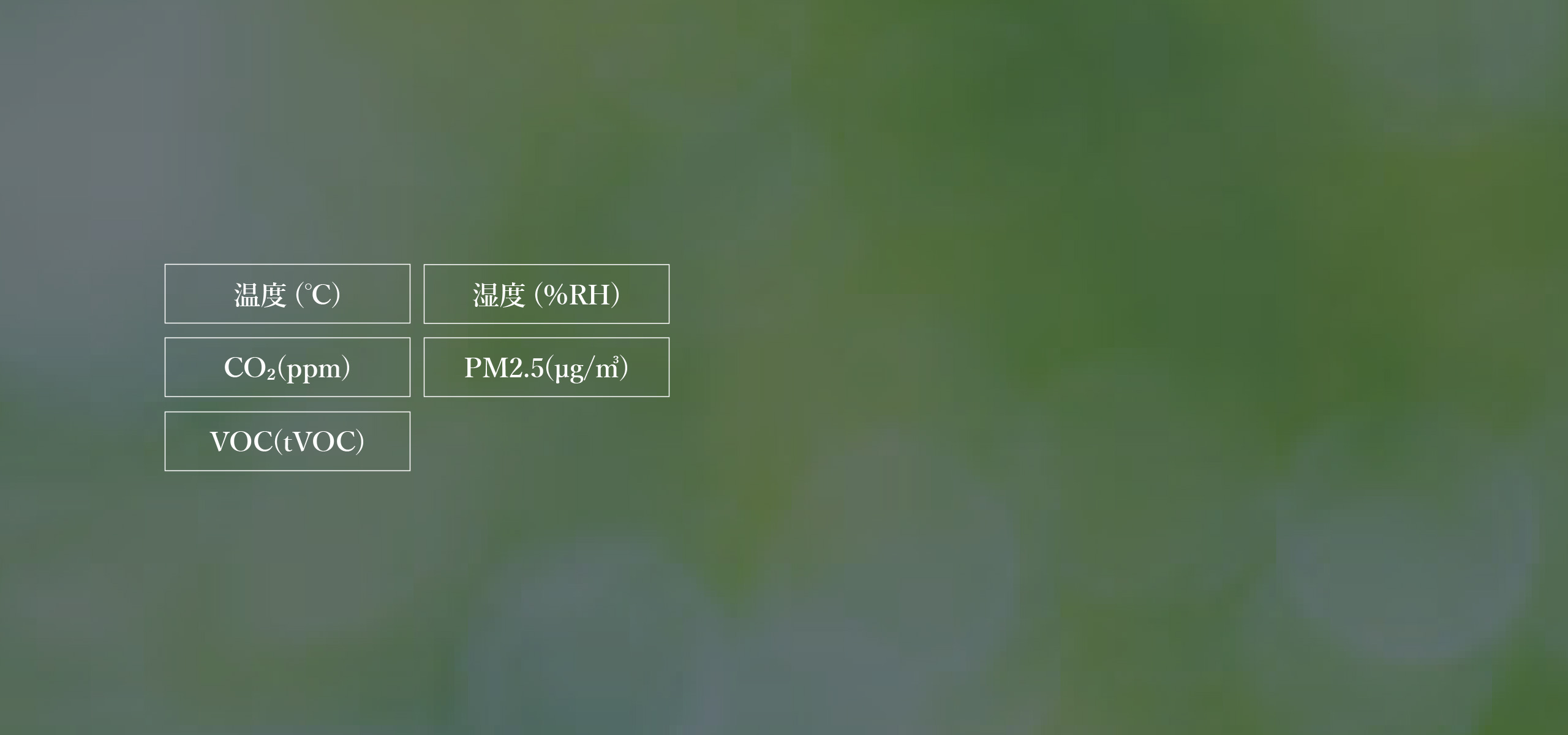置くだけですぐに5つの空気質要素をモニタリング