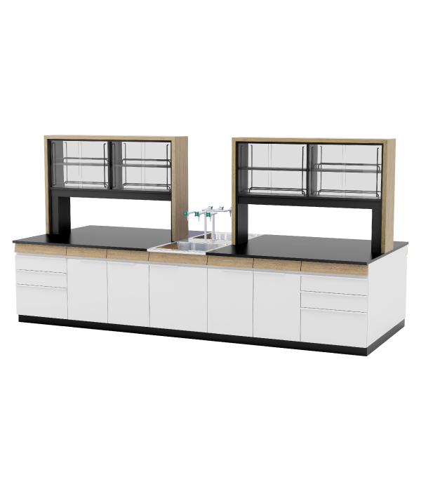 両面流し台付き中央実験台THCF2-F